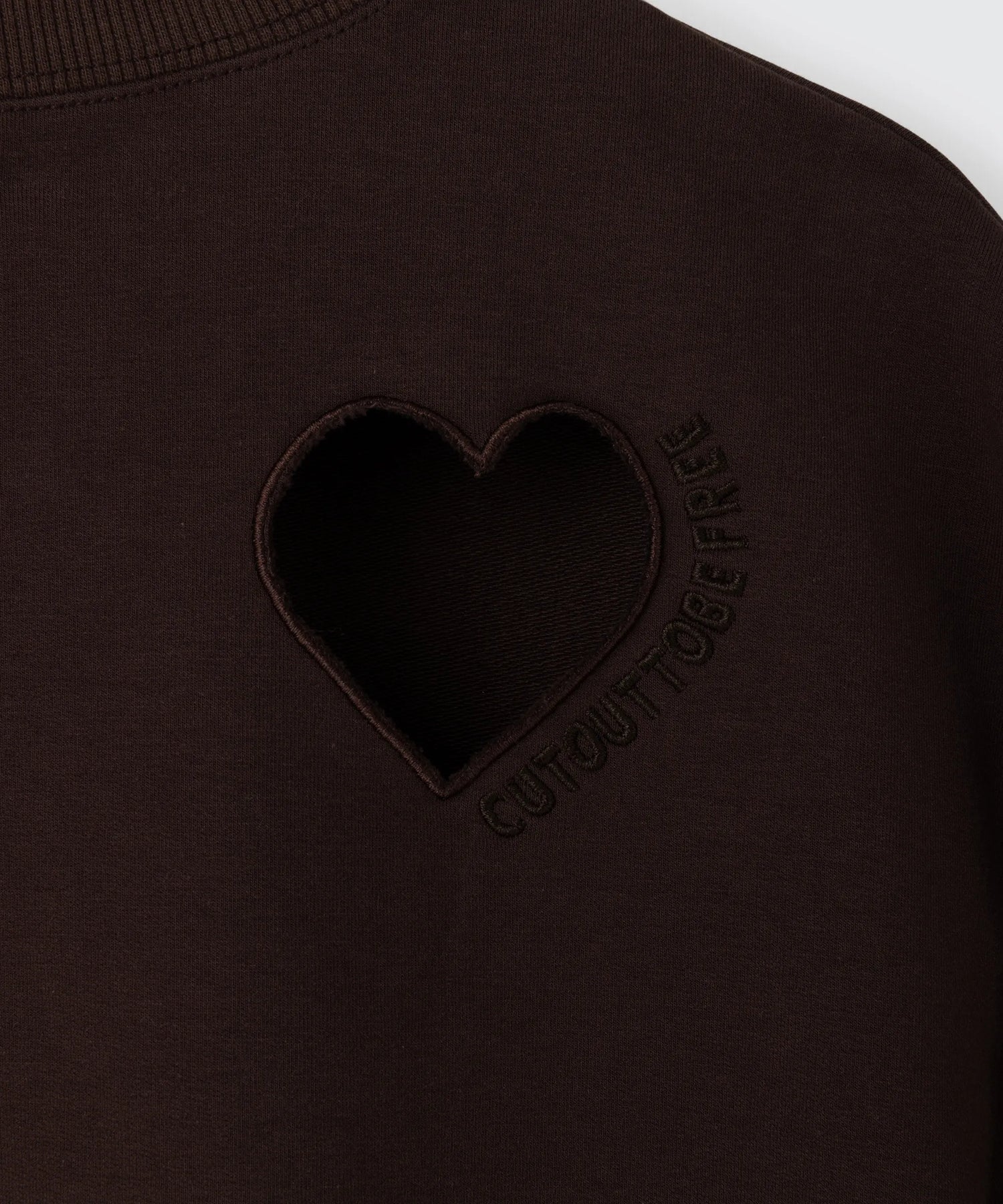 Heart Cutout Cropped Sweat Tee | ハートカットアウト クロップド スウェット Tシャツ