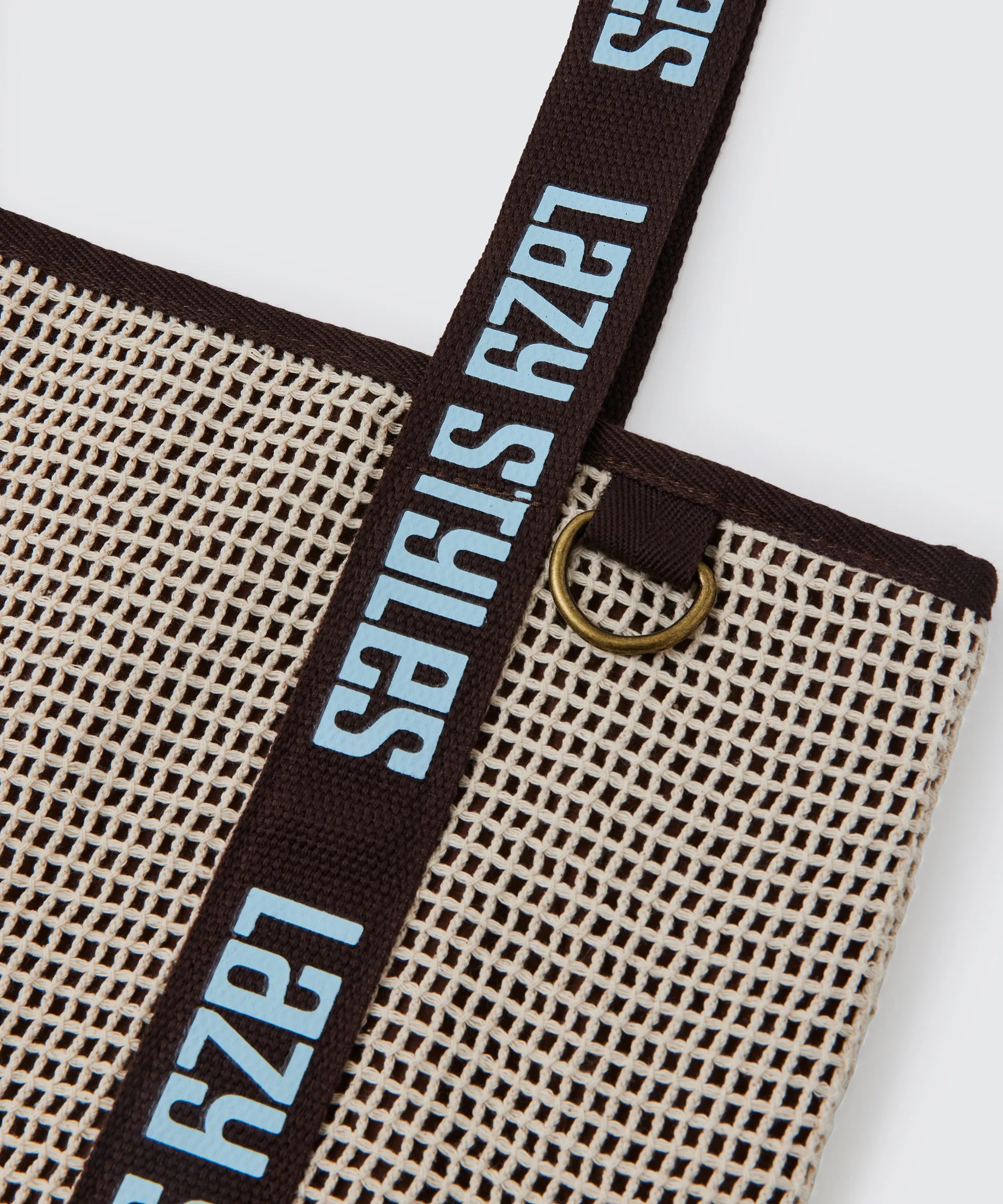 Handle Logo Mesh Tote Bag
