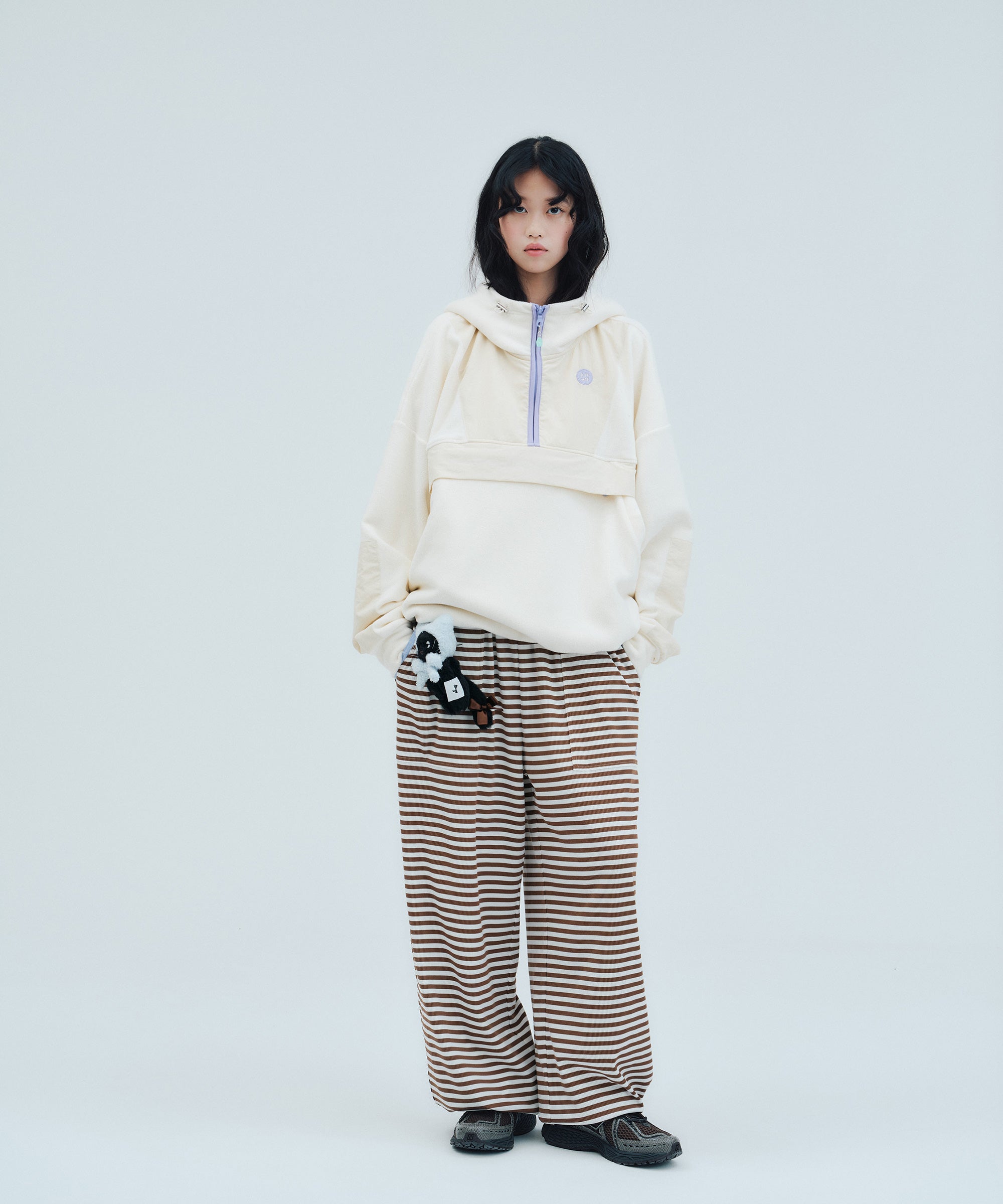 Striped Long Pants (+Scrunchie) | ボーダーロングパンツ (+シュシュ)