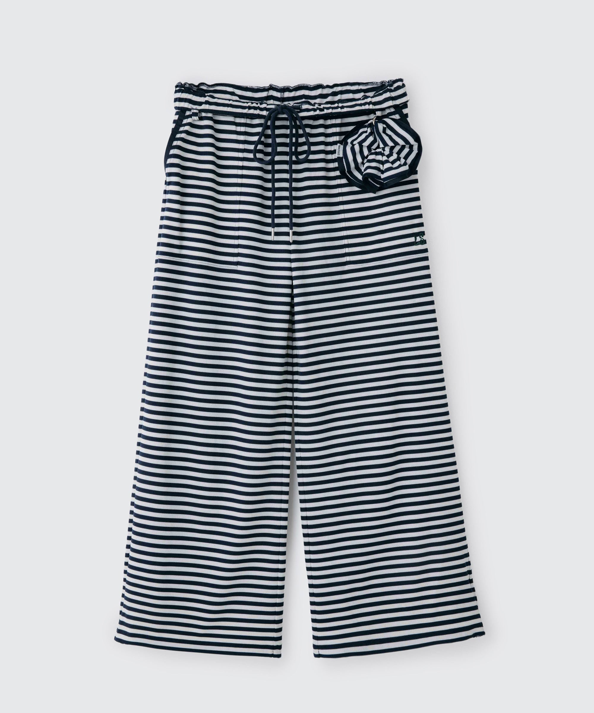 Striped Long Pants (+Scrunchie) | ボーダーロングパンツ (+シュシュ)