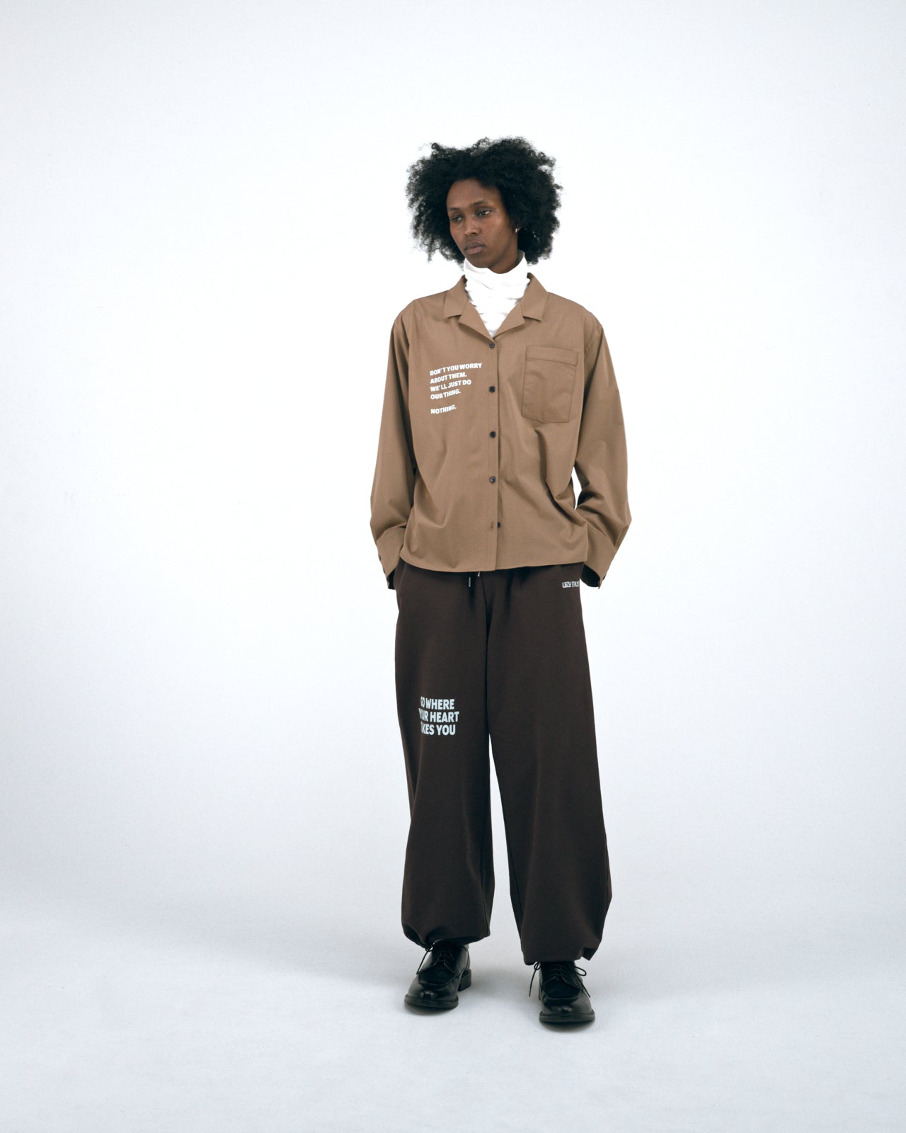 Wide Leg Sweatpants Heel Design