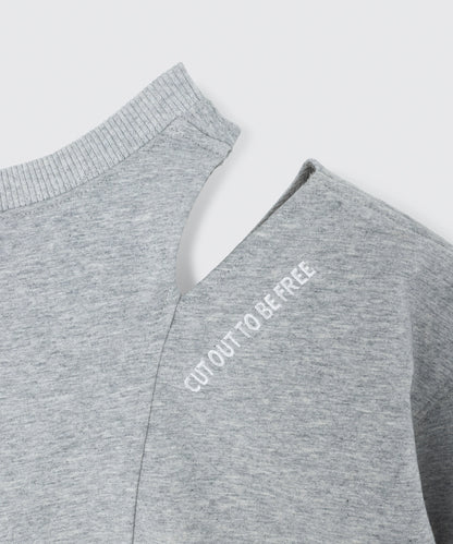 Cutout Shoulder Sweatshirt | カットアウト スウェット トップス Lazy Styles | Official Online Store