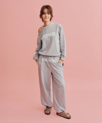 Cutout Shoulder Sweatshirt | カットアウト スウェット トップス Lazy Styles | Official Online Store