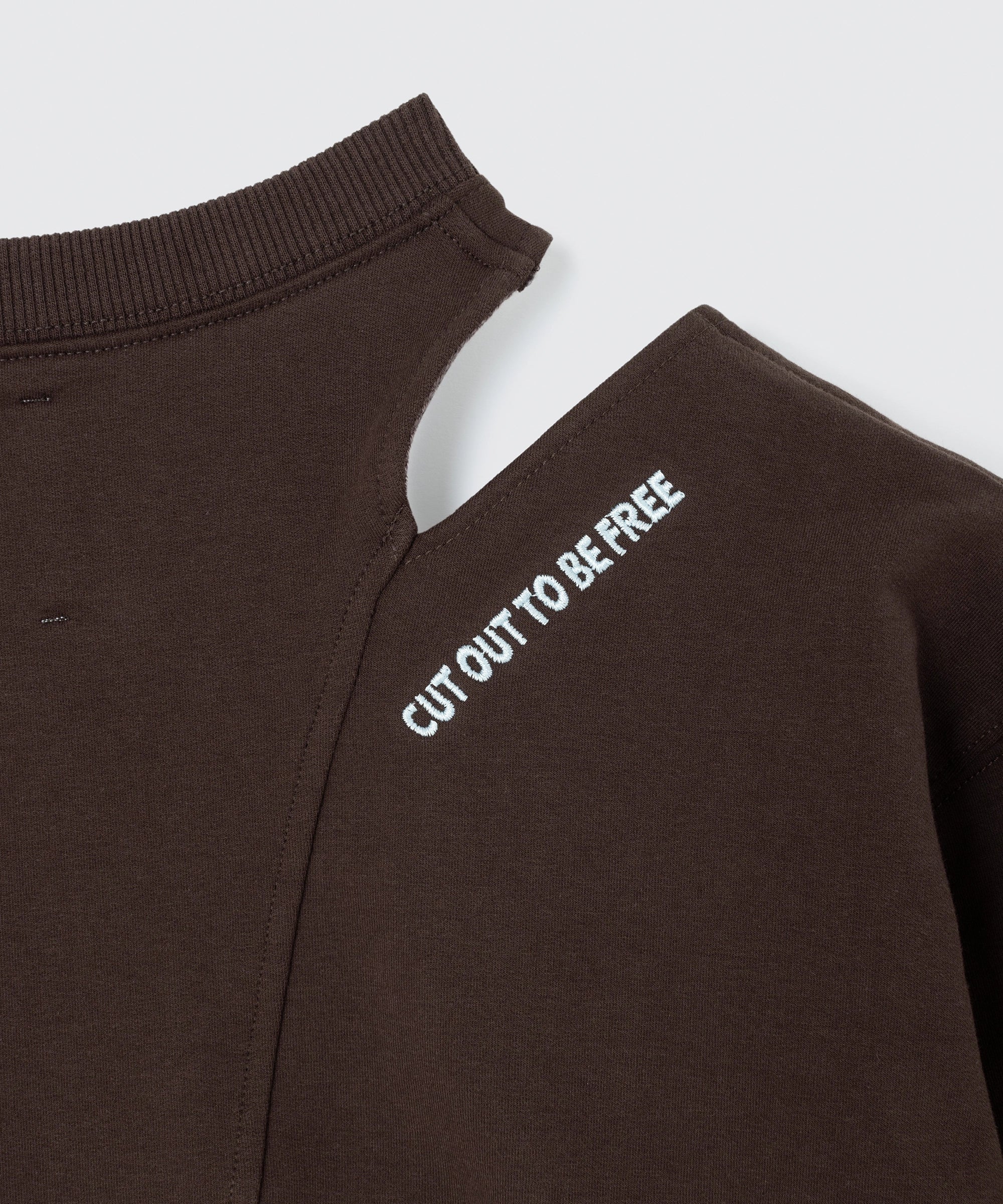 Cutout Shoulder Sweatshirt | カットアウト スウェット トップス Lazy Styles | Official Online Store