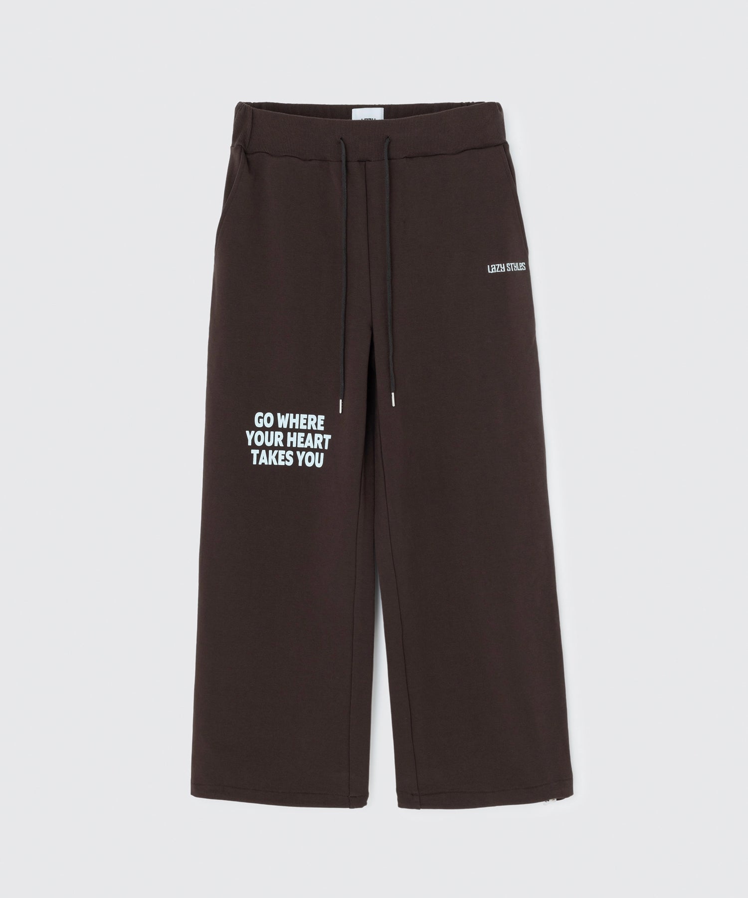 ワイドレッグ スウェットパンツ ヒールデザイン | Lazy Styles