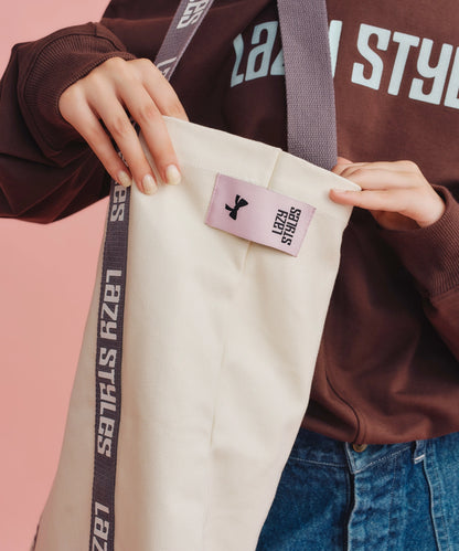Handle Logo Tote bag | ハンドルロゴ トートバッグ Lazy Styles | Official Online Store