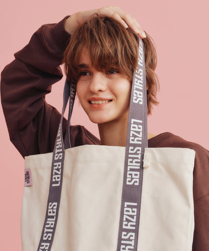 Handle Logo Tote bag | ハンドルロゴ トートバッグ Lazy Styles | Official Online Store