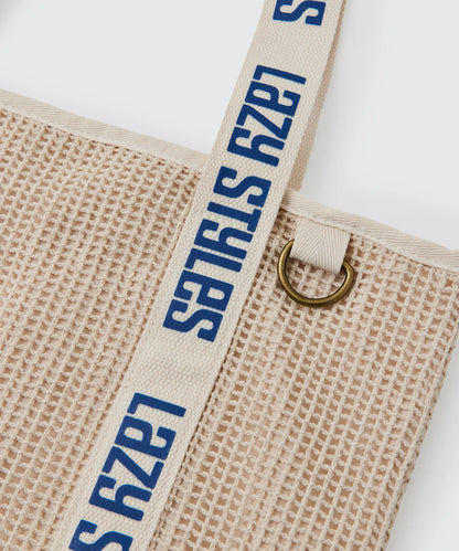 Handle Logo Mesh Tote Bag