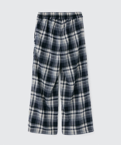 Wide Leg Check Pants | ワイドレッグ チェックパンツ