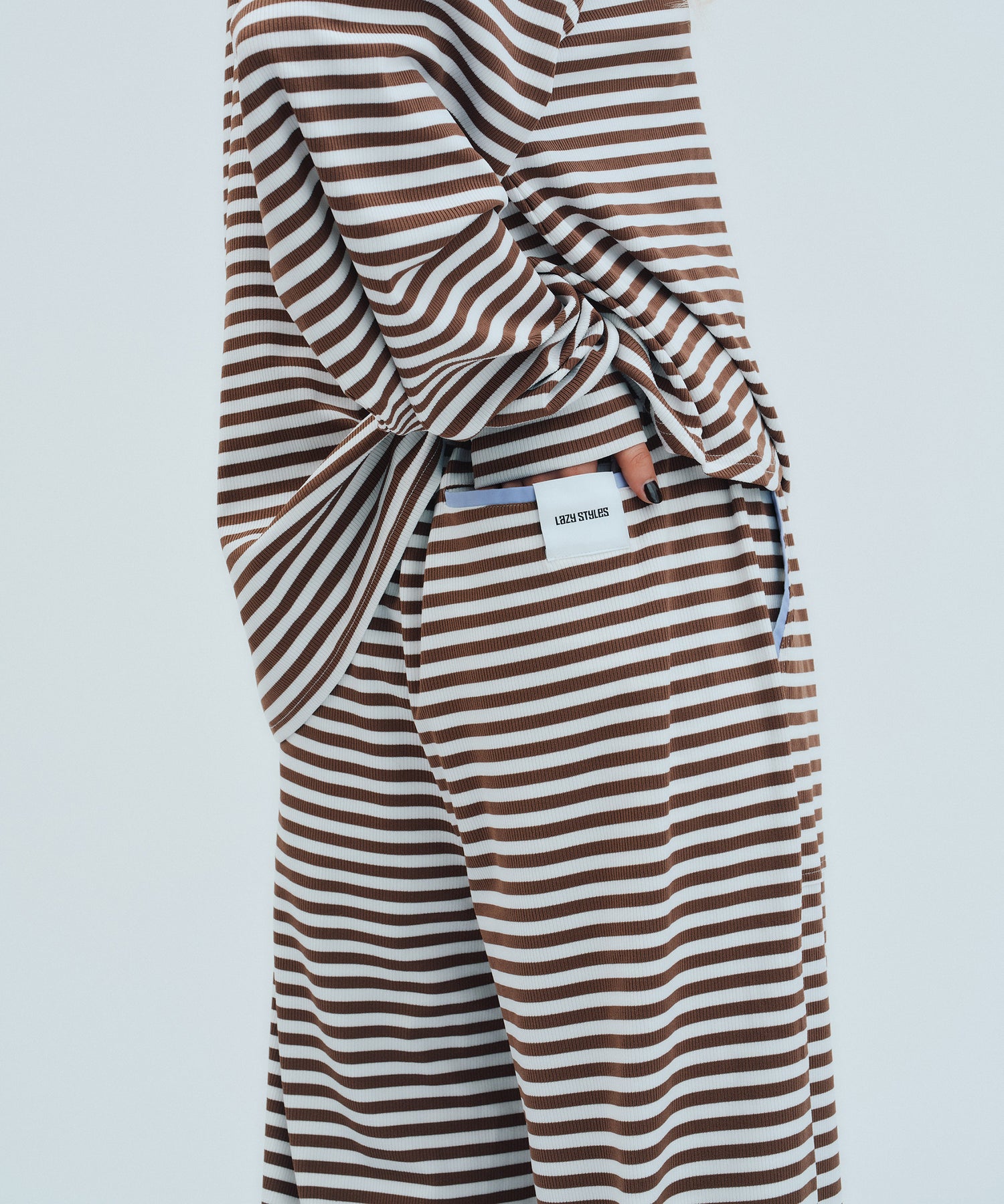 Striped Long Pants (+Scrunchie) | ボーダーロングパンツ (＋シュシュ)