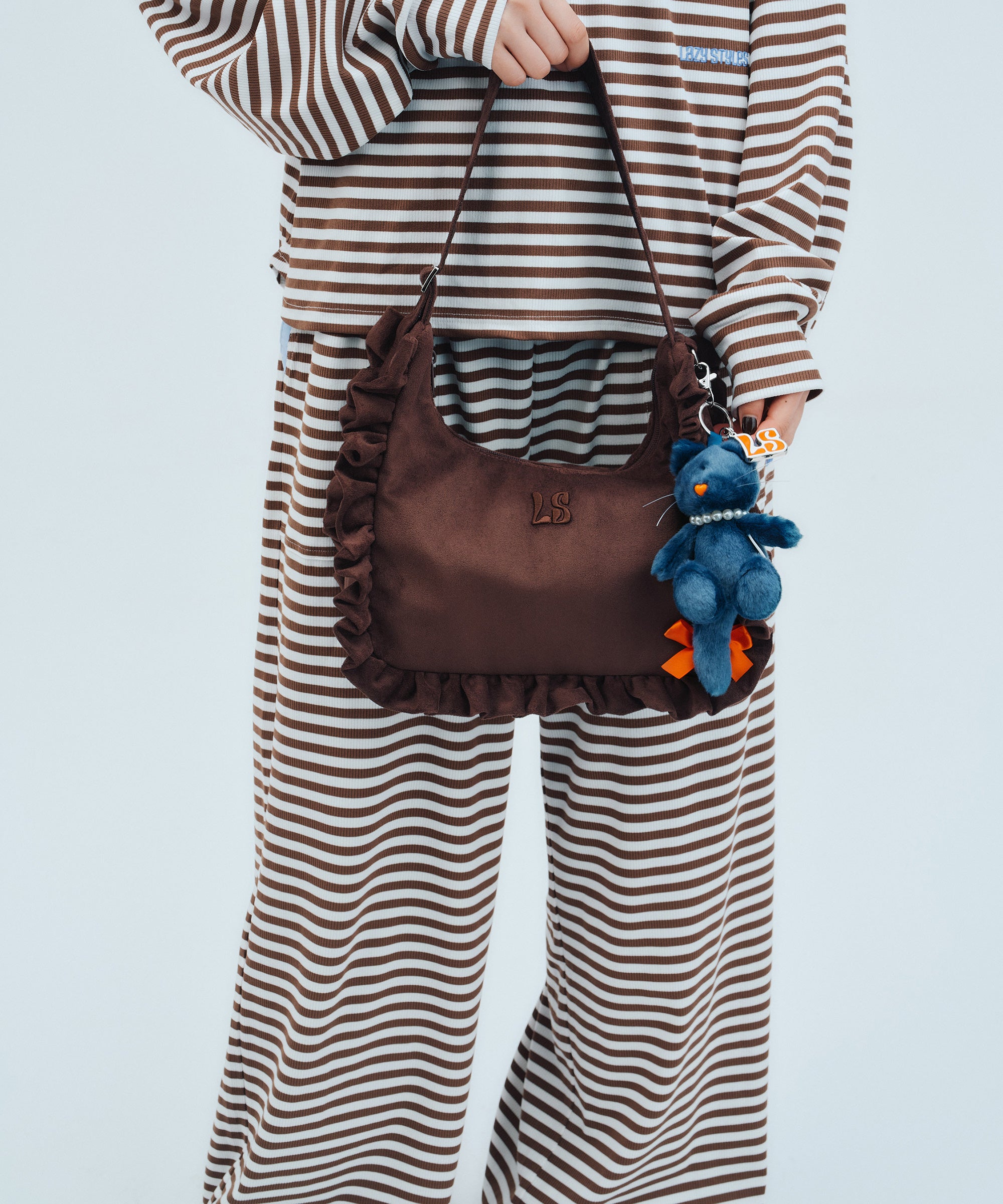 Striped Long Pants (+Scrunchie) | ボーダーロングパンツ (＋シュシュ)