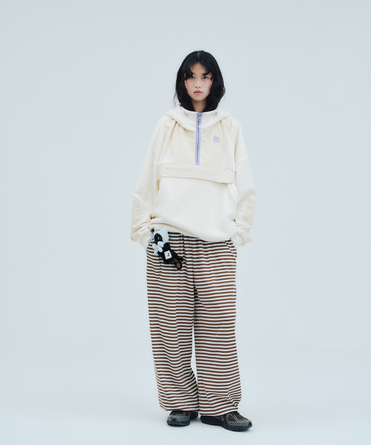 Striped Long Pants (+Scrunchie) | ボーダーロングパンツ (＋シュシュ)