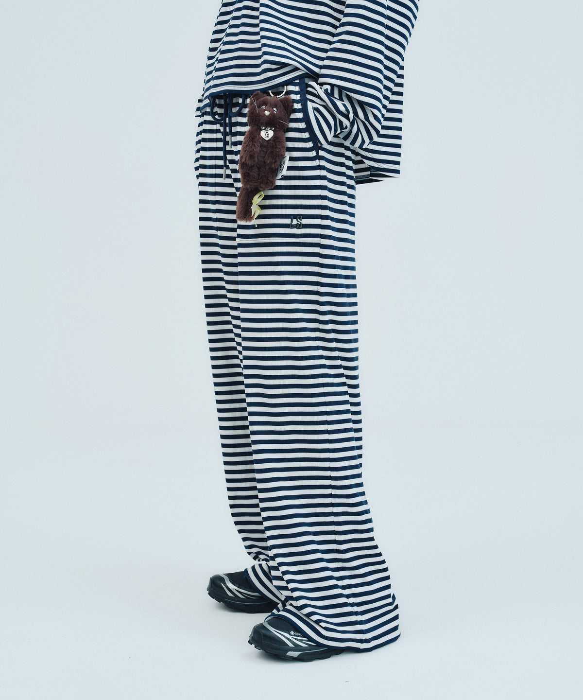 Striped Long Pants (+Scrunchie) | ボーダーロングパンツ (＋シュシュ)