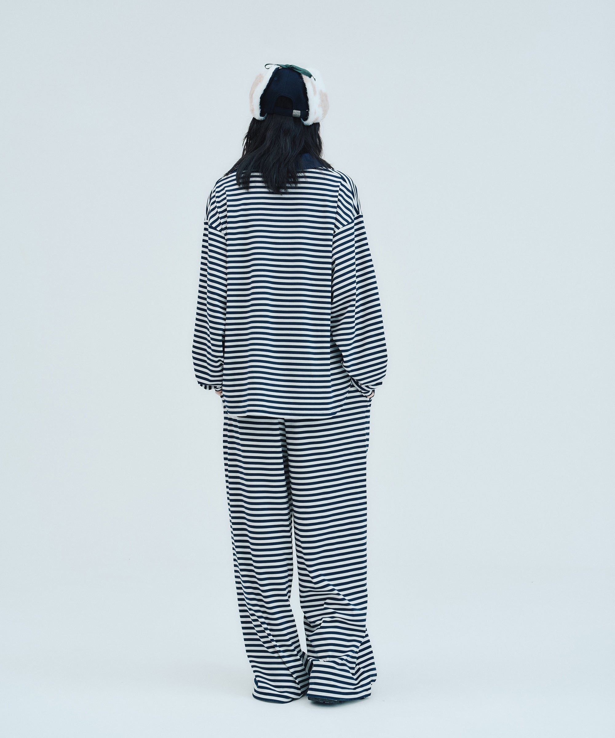 Striped Long Pants (+Scrunchie) | ボーダーロングパンツ (＋シュシュ)