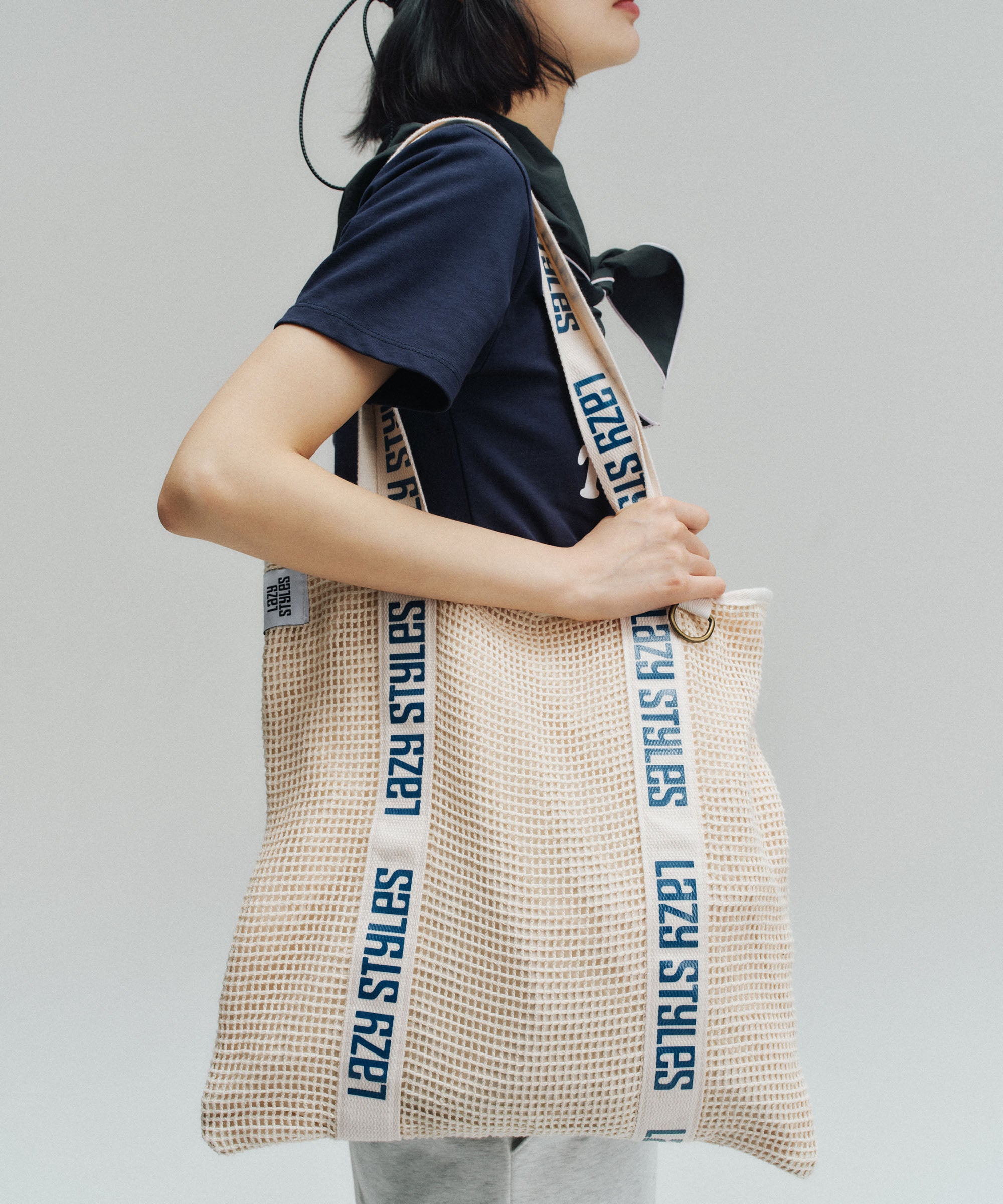 ハンドルロゴ メッシュトートバッグ – Lazy Styles | Official Online